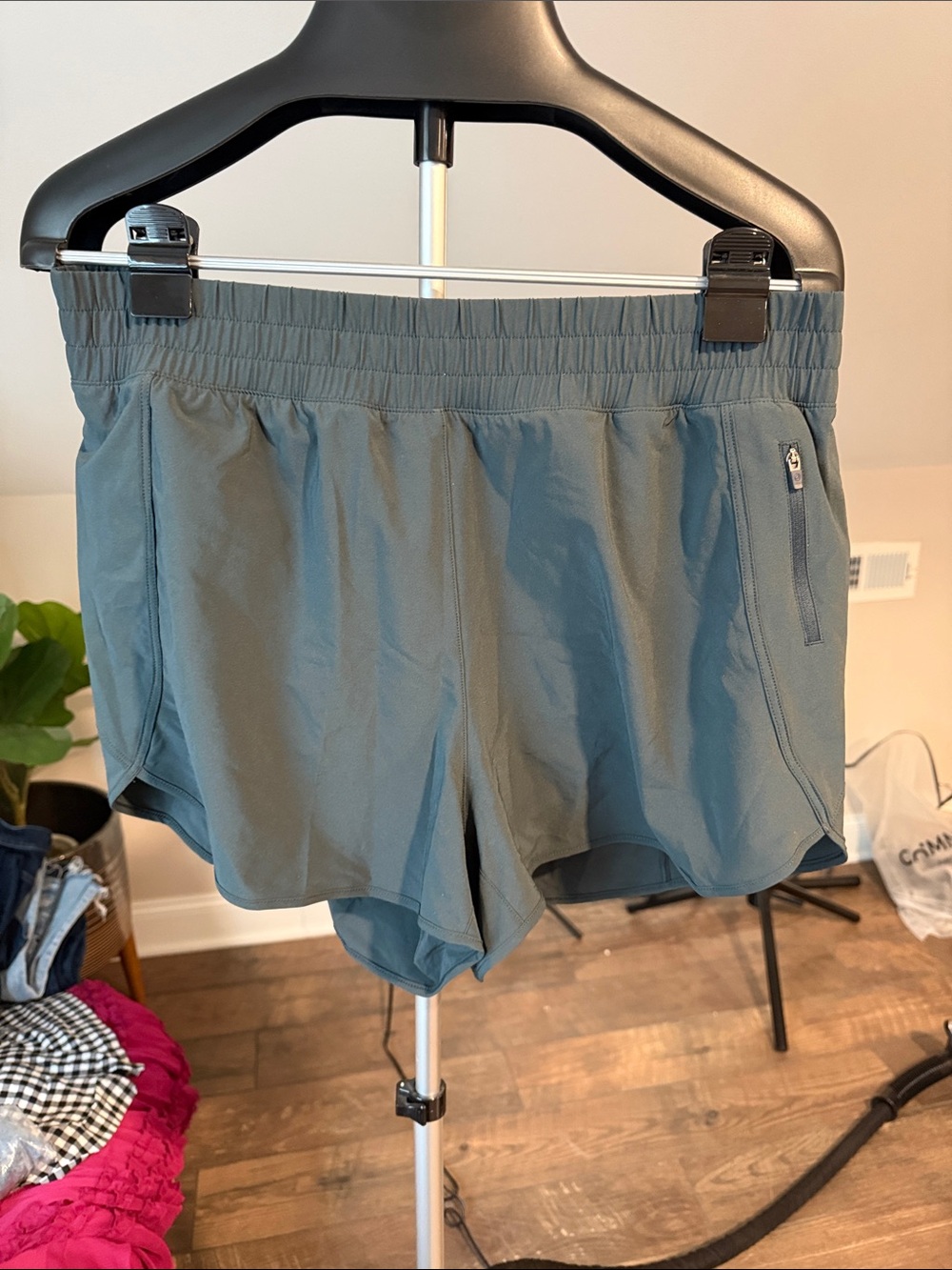 CRZ YOGA Women's Athletic Running Shorts - Slate Blue